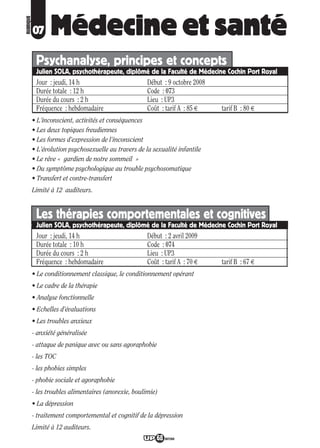 Programme UP Berry 2008/ 2009