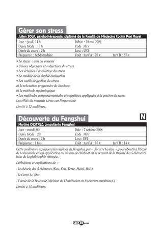 Programme UP Berry 2008/ 2009