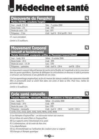 Programme UP Berry 2008/ 2009