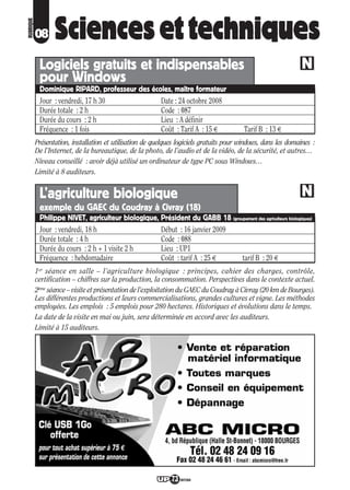 Programme UP Berry 2008/ 2009