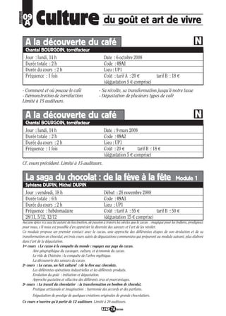 Programme UP Berry 2008/ 2009