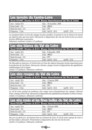 Programme UP Berry 2008/ 2009