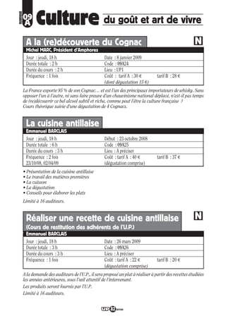 Programme UP Berry 2008/ 2009