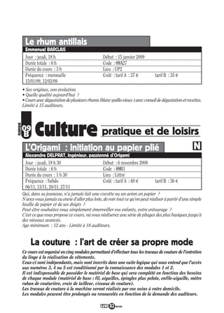 Programme UP Berry 2008/ 2009