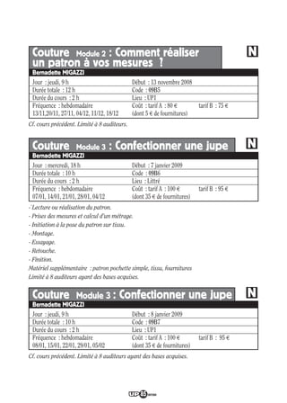 Programme UP Berry 2008/ 2009
