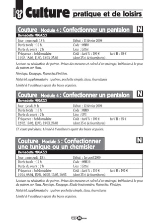 Programme UP Berry 2008/ 2009