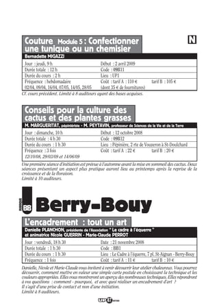 Programme UP Berry 2008/ 2009