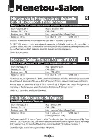 Programme UP Berry 2008/ 2009