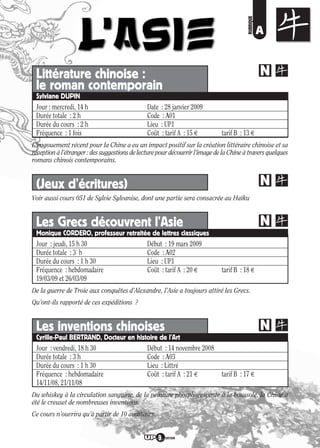 Programme UP Berry 2008/ 2009