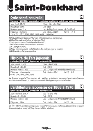 Programme UP Berry 2008/ 2009