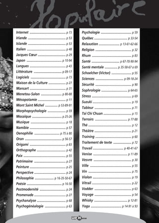 Programme UP Berry 2008/ 2009