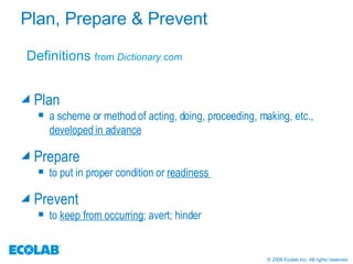 Prevent Presentation Business Continuity: Plan, Prepare, Prevent | PPT