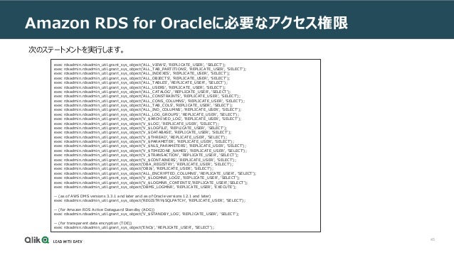 Oracleのソース ターゲットエンドポイントとしての利用