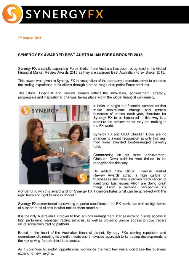 Best forex broker australia 2015