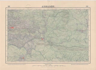 Mapa Topográfico Almadén (Año 1889)  MTN 0808 1889