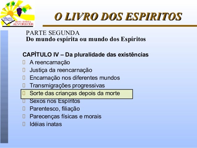 ARTIGOS SOBRE ESPIRITISMO: "O LIVRO DOS ESPÍRITOS ...