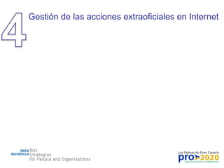 Gestión de las acciones extraoficiales en Internet 