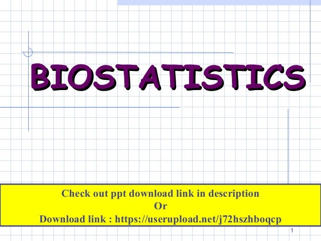 Basic Concepts For Biostatistics