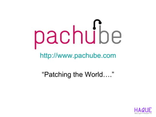 http://www.pachube.com “ Patching the World….” 