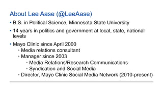 About Lee Aase (@LeeAase)
• B.S. in Political Science, Minnesota State University
• 14 years in politics and government at...