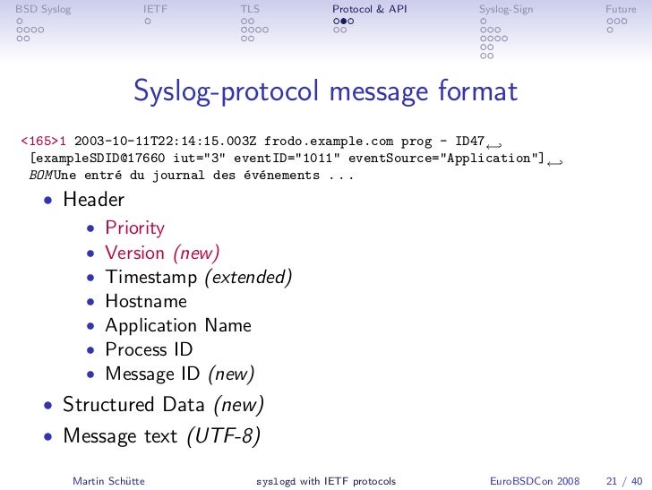 netbsd syslogd with ietf syslog protocols oir yo form