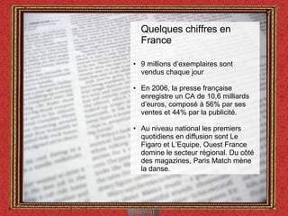 <ul><li>Quelques chiffres en France </li></ul><ul><li>9 millions d’exemplaires sont vendus chaque jour </li></ul><ul><li>E...