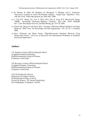 A COMPARATIVE STUDY OF DIMENSION REDUCTION TECHNIQUES FOR CONTENT-BASED ...