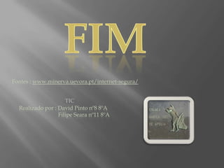 fimFontes : www.minerva.uevora.pt/internet-segura/TICRealizado por : David Pinto nº8 8ºA                            Filipe Seara nº11 8ºA