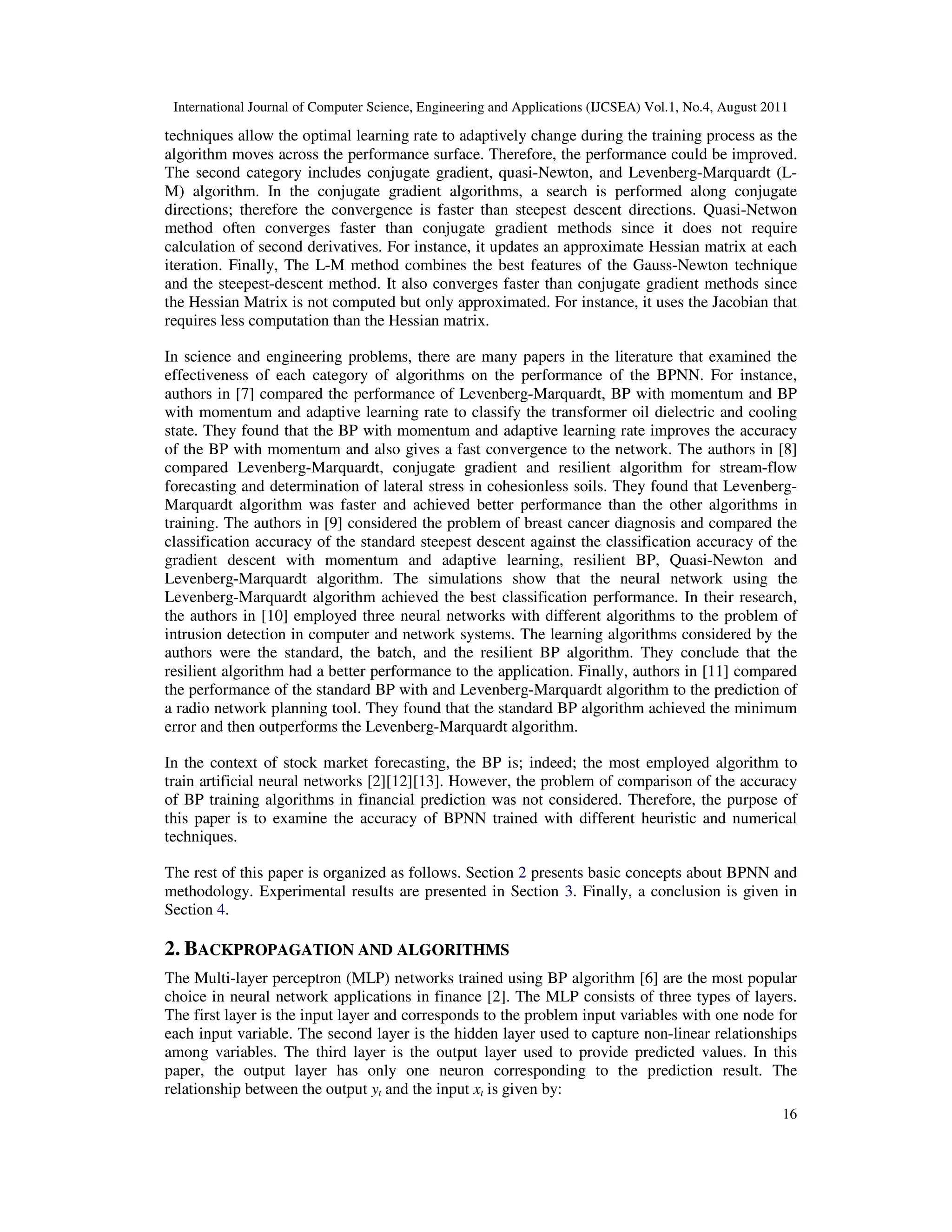 A COMPARATIVE STUDY OF BACKPROPAGATION ALGORITHMS IN FINANCIAL ...