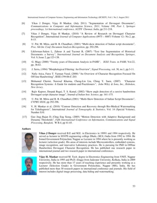 DEVNAGARI DOCUMENT SEGMENTATION USING HISTOGRAM APPROACH | PDF