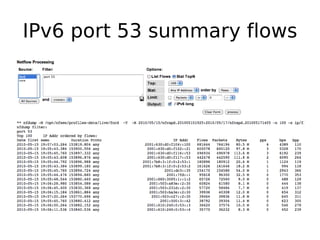 IPv6 port 53 summary flows
 