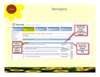 Instruções para Dgroups