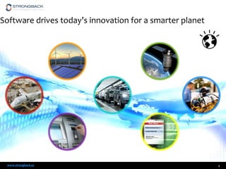 Software drives today’s innovation for a smarter planet

www.strongback.us

2

 
