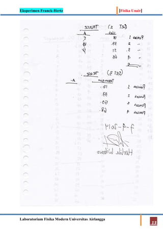 Eksperimen Franck-Hertz [Fisika Unair]
Laboratorium Fisika Modern Universitas Airlangga
13
 