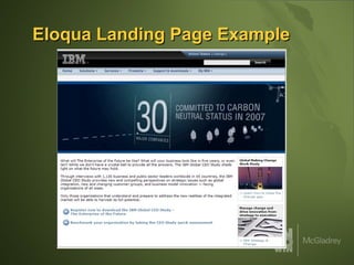 Eloqua Landing Page Example 