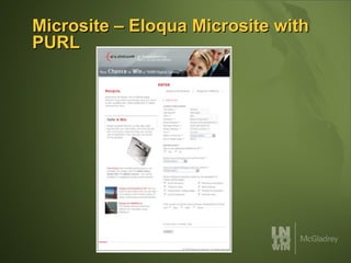 Microsite – Eloqua Microsite with PURL 