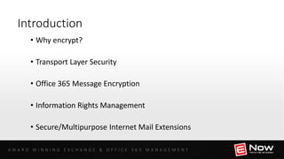 Office 365 Message Encryption | PPTX