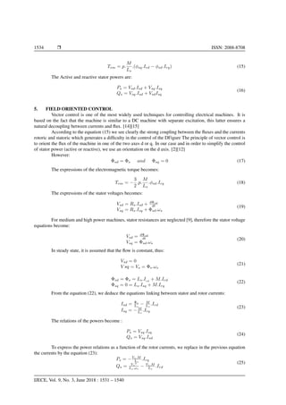 Direct and indirect vector control of a doubly fed induction generator ...