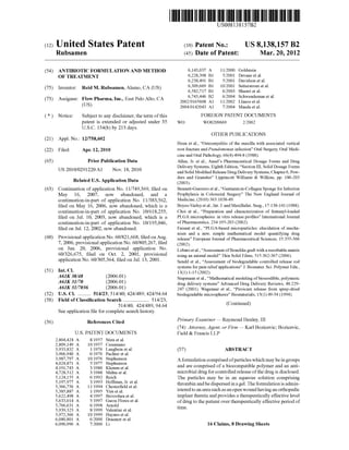 US Patent 8,138,157