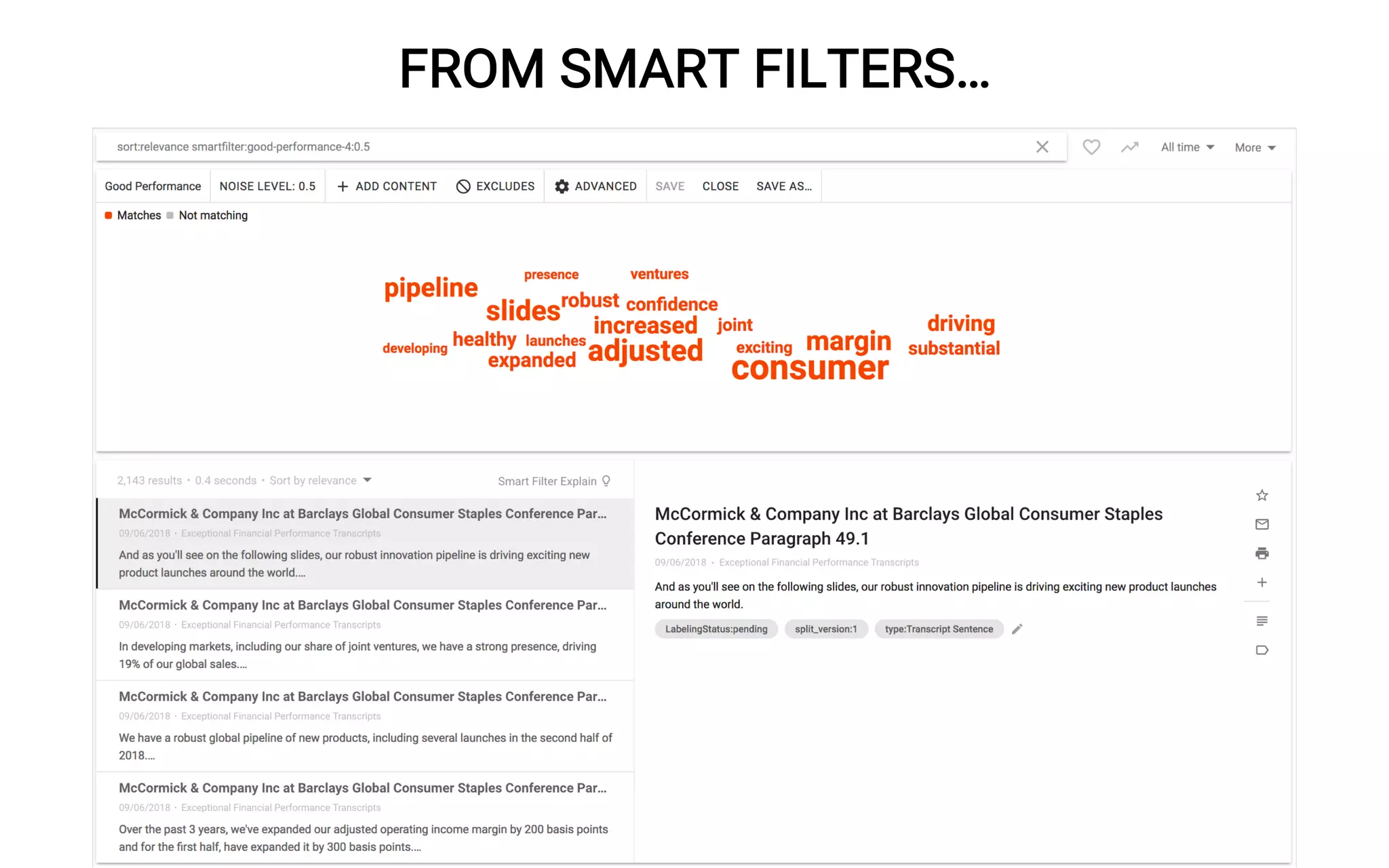 FROM SMART FILTERS…
 