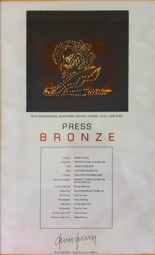Y&R Bronze Lion 2003