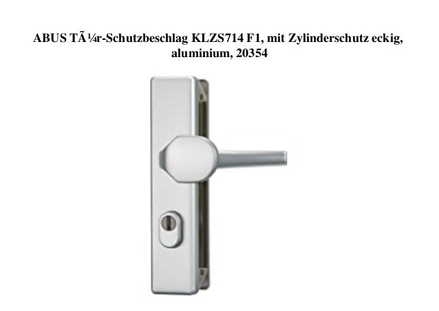 ABUS Tür-Schutzbeschlag KLZS714 F1, mit Zylinderschutz eckig,
aluminium, 20354
 