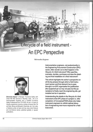 3-Lifecycle of an Instrument-EPC-Shivendra-March-2016