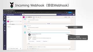 1Ŀ
2Ŀ
(Office365ͥ`ʽ)
Incoming WebhookWebhook
 