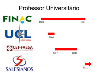 Professor Universitário
2004

2011

2006

2007

2009

2011

 