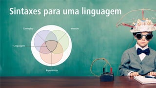 Sintaxes para uma linguagem 
ImersãoGameplayExperiênciaLinguagem  