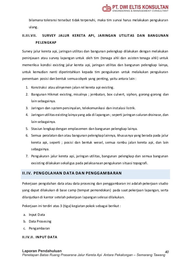 Draft laporan pendahuluan Pekerjaan Batas Ruang