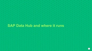 SAP Data Hub and where it runs
 
