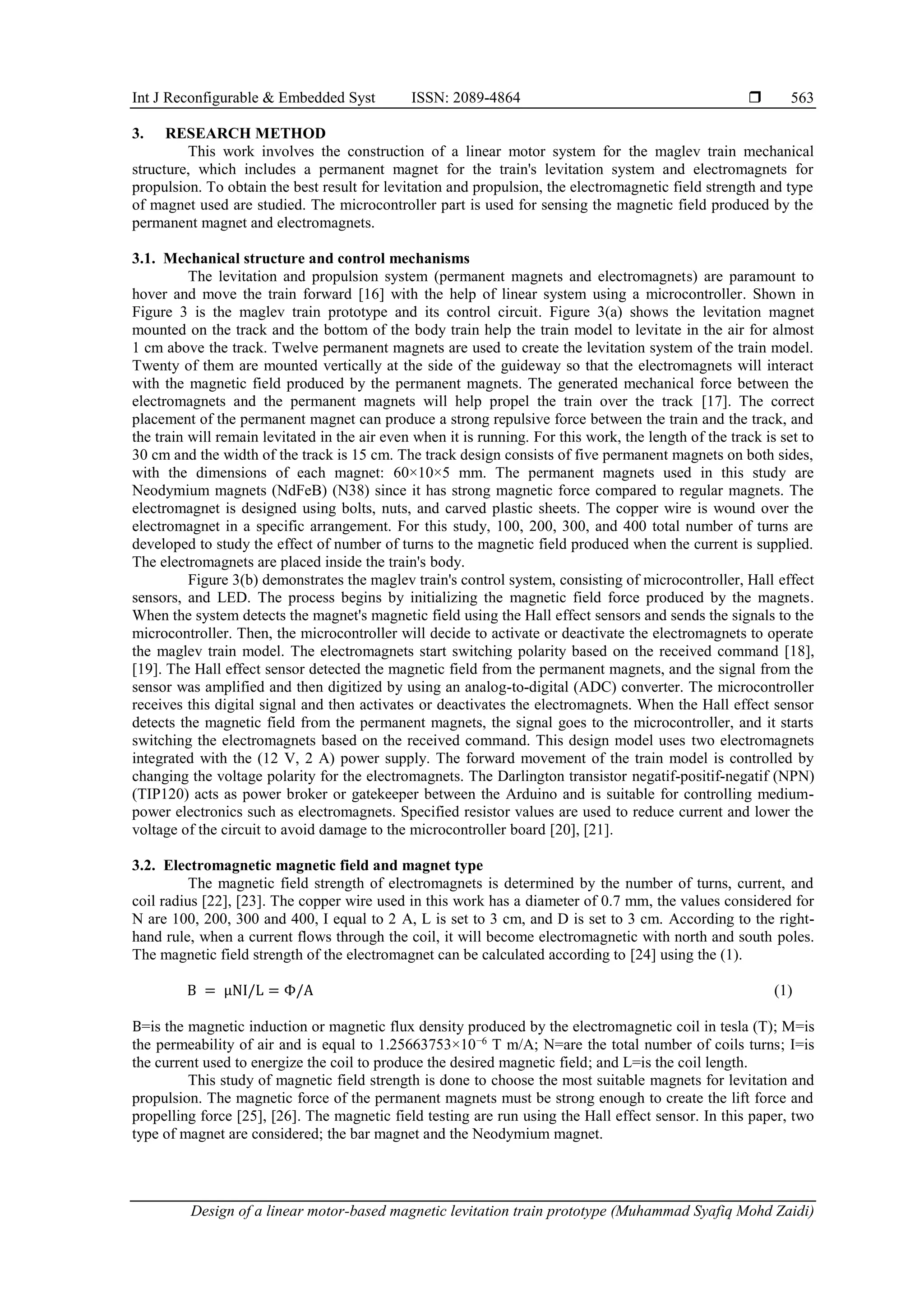 Design of a linear motor-based magnetic levitation train prototype | PDF