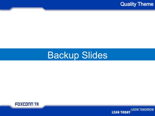 Quality Theme
Backup Slides
 